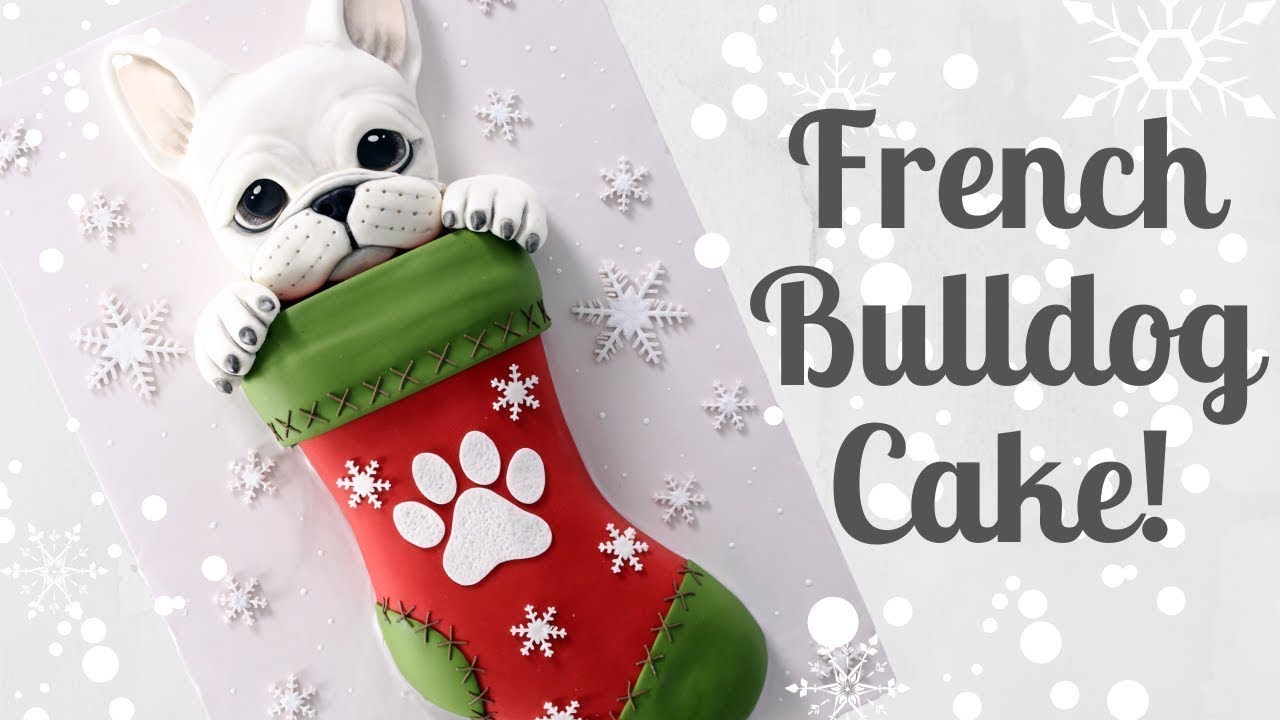 French Bulldog Christmas Puppy Cake Tutorial! | AMAZING HOLIDAY CAKES