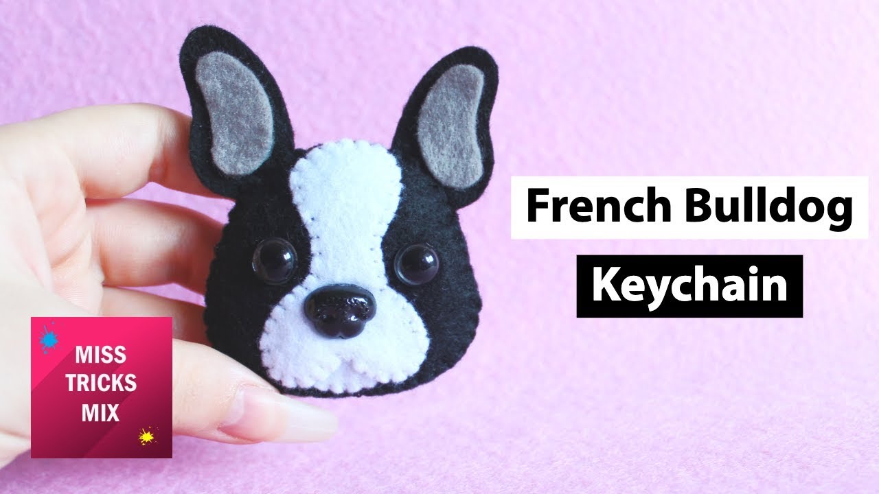 French Bulldog Felt Keychain Plush