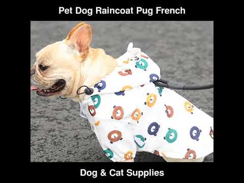 Pet Dog Raincoat Pug French Bulldog Clothes Waterproof Clothing | Dog & Cat Supplies
